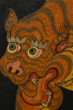 Pannello in legno dipinto a mano – Tigre Nero