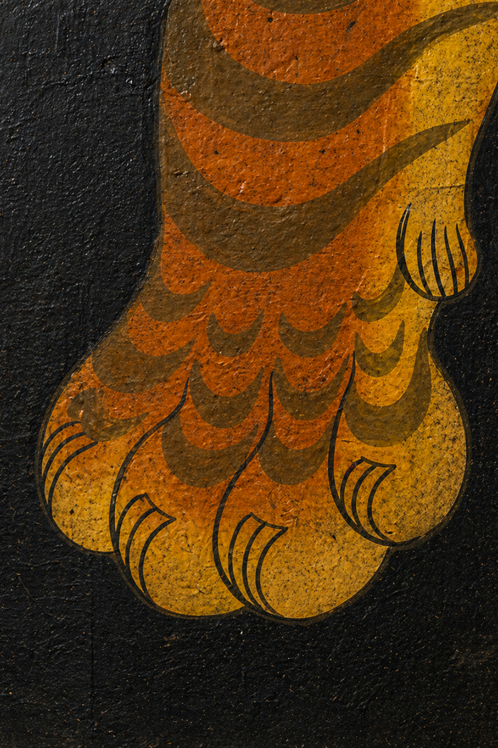 Pannello in legno dipinto a mano – Tigre Nero