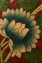 Pannello in legno dipinto a mano – Fiori di Utpala