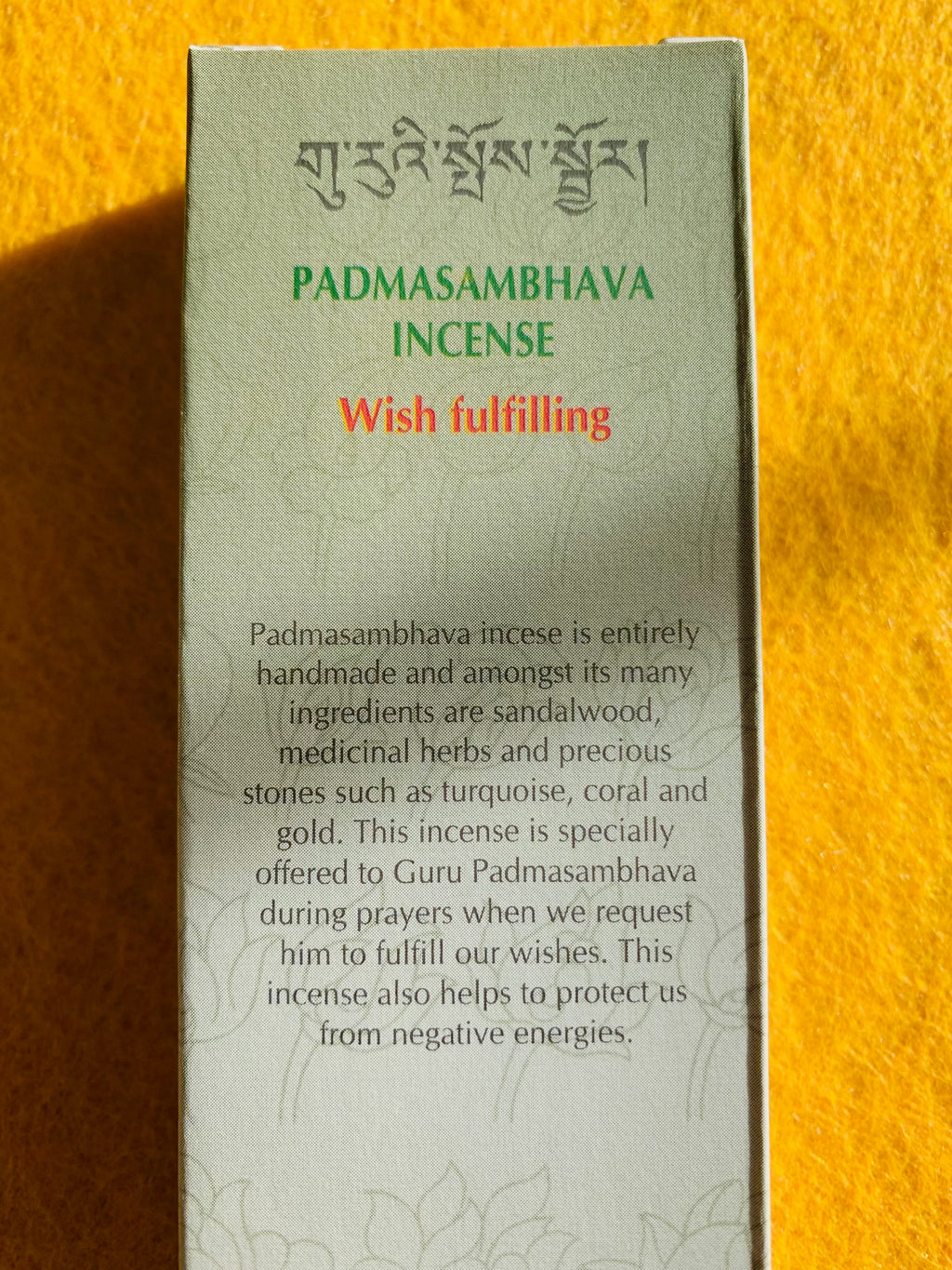 Incenso tibetano Padmasambhava