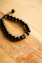 Bracciale in Onice Nero 8 mm 20 Grani