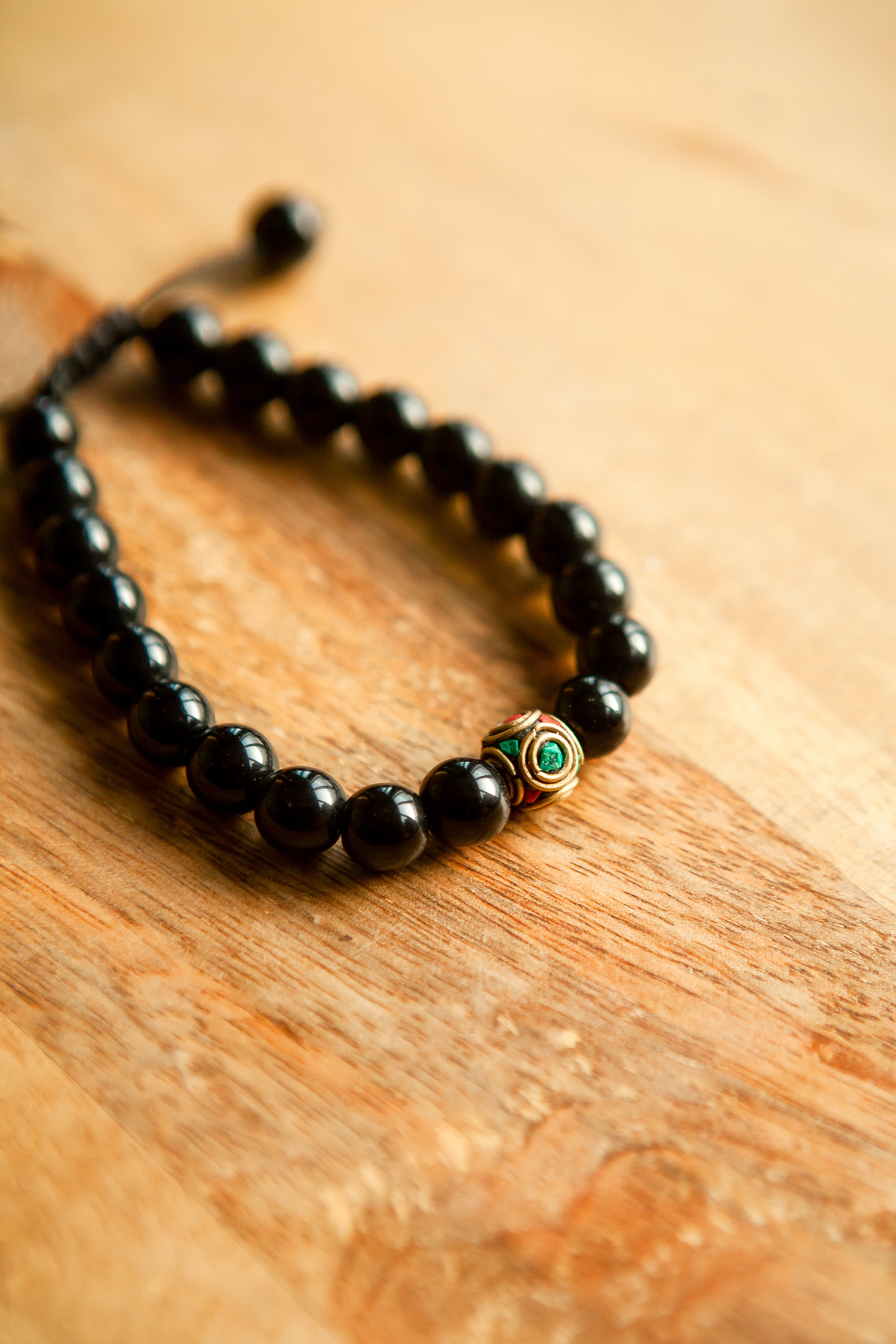 Bracciale in Onice Nero 8 mm 20 Grani