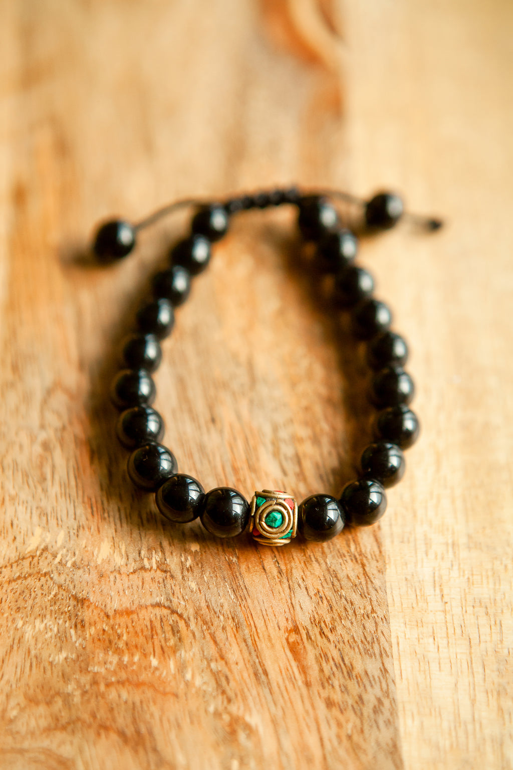 Bracciale in Onice Nero 8 mm 20 Grani