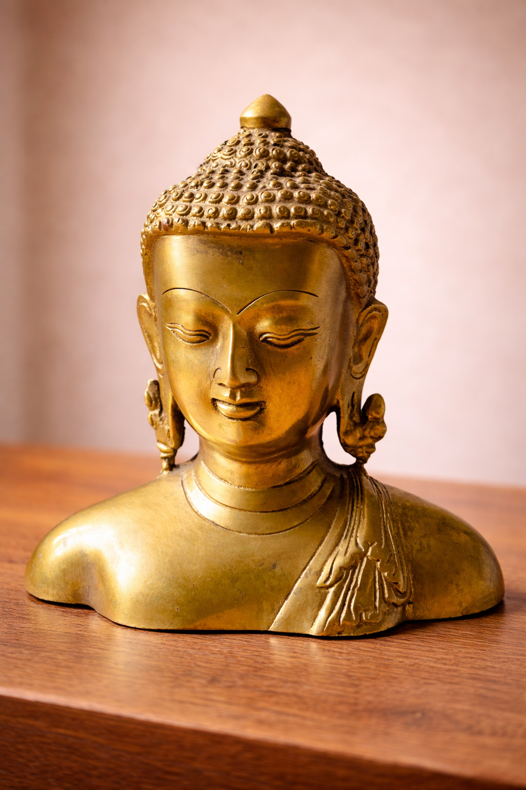 Busto di Buddha in Ottone
