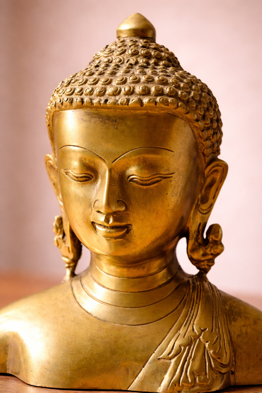 Busto di Buddha in Ottone