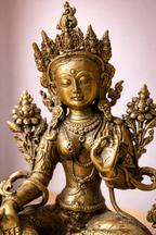 Statua Antica di Tara in Ottone