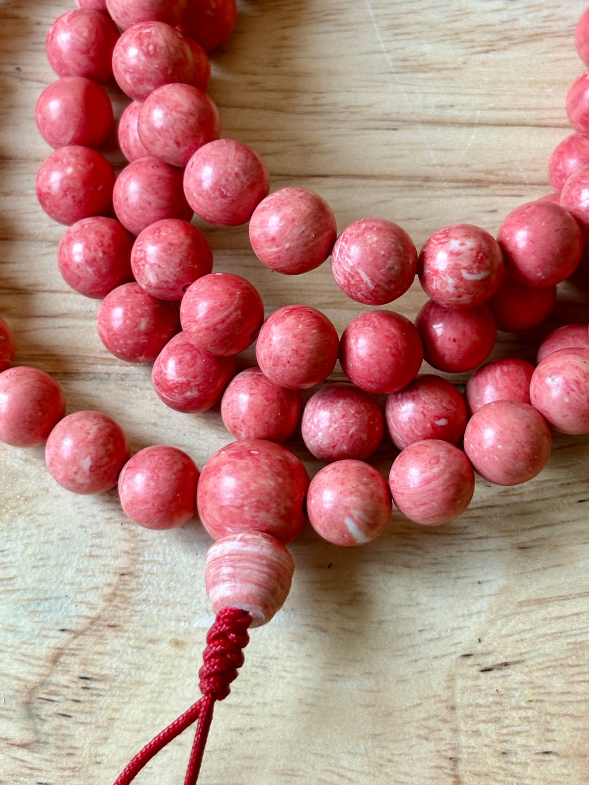 Mala Rosa Corallo – 108 Grani – Lunghezza 47 cm