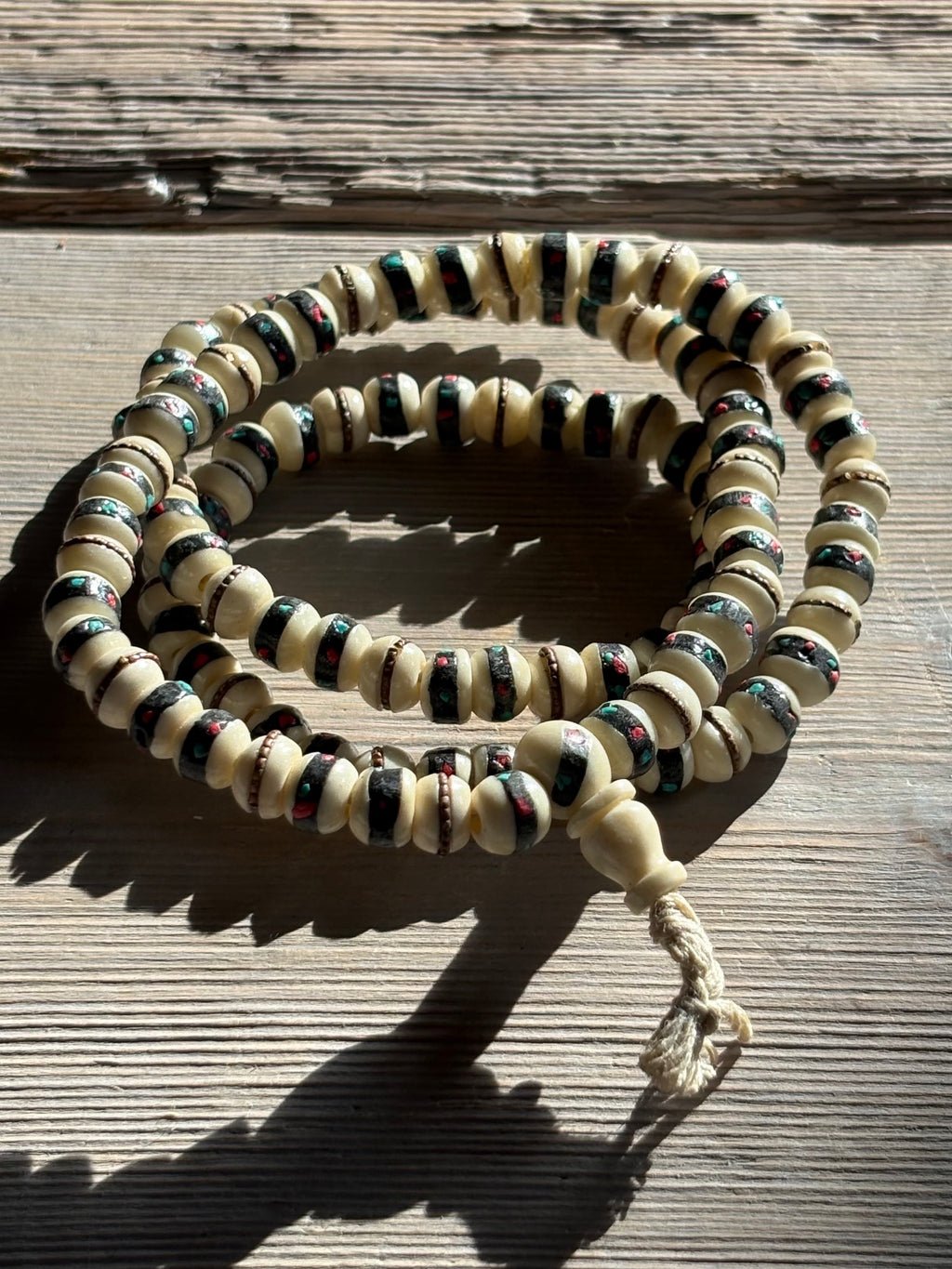 Mala Tibetana in Osso – 36 cm