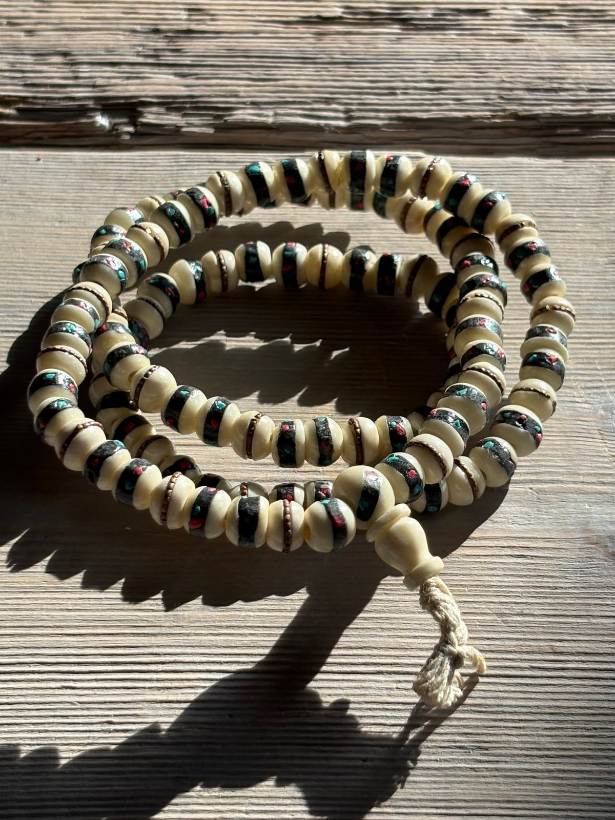 Mala Tibetana in Osso – 36 cm