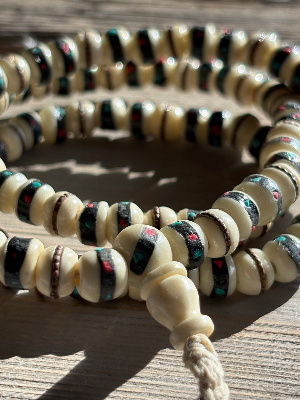 Mala Tibetana in Osso – 36 cm