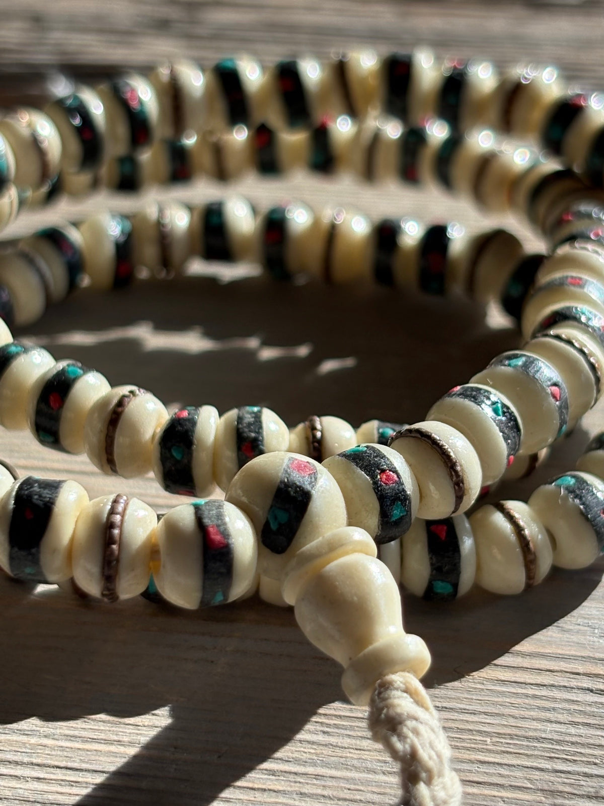 Mala Tibetana in Osso – 36 cm
