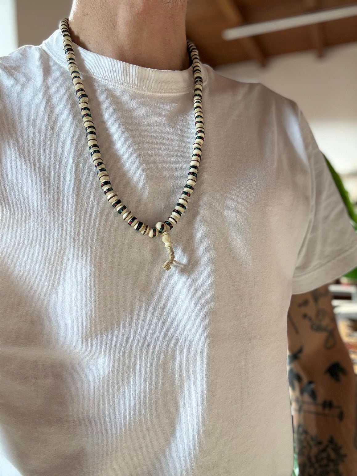 Mala Tibetana in Osso – 36 cm