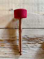 Percussore in legno con testa rigida rivestita – 6,5 cm
