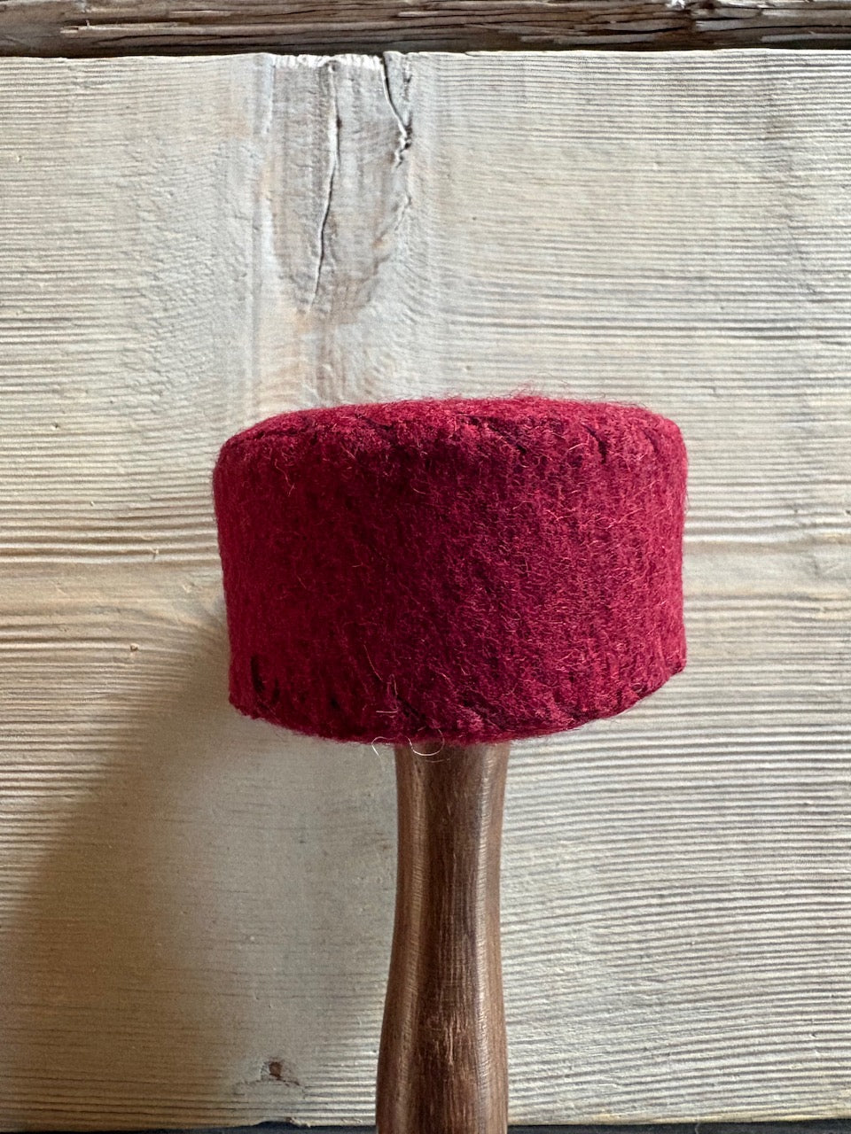 Percussore in legno con testa rigida rivestita – 6,5 cm