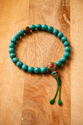 Bracciale Turchese 8 mm con Elementi in Metallo – Energia e Protezione
