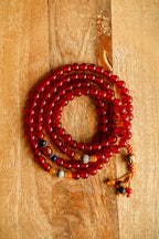 Mala in Corniola con Testa di Buddha – Lunghezza 47 cm