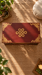 Tavolo da Meditazione Pieghevole in Legno con Elefanti