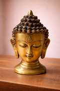 Testa di Buddha in Ottone